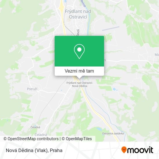 Nová Dědina (Vlak) mapa