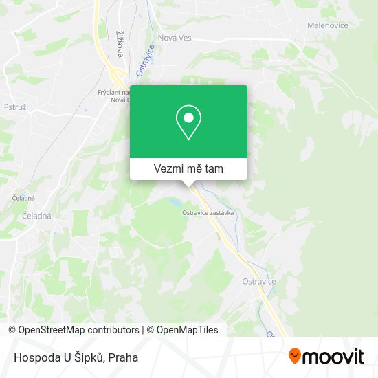 Hospoda U Šipků mapa