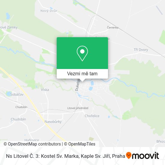 Ns Litovel Č. 3: Kostel Sv. Marka, Kaple Sv. Jiří mapa
