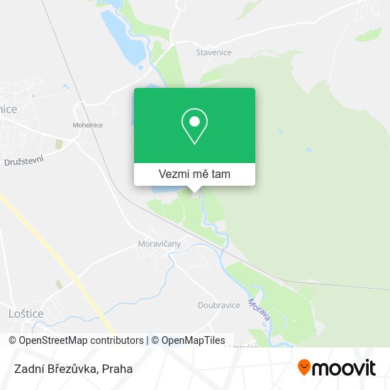 Zadní Březůvka mapa