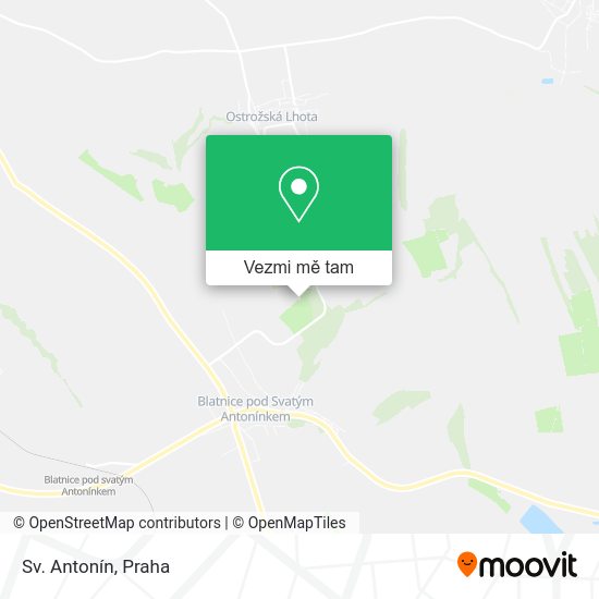 Sv. Antonín mapa