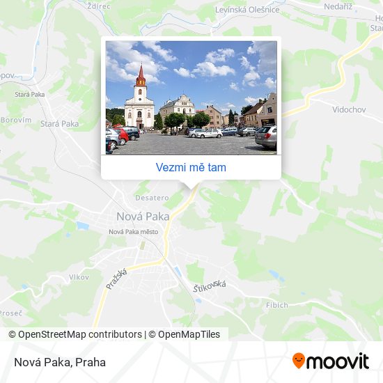 Nová Paka mapa