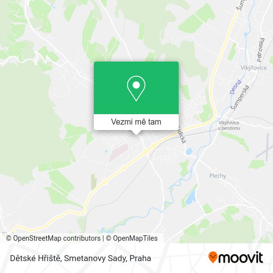 Dětské Hřiště, Smetanovy Sady mapa
