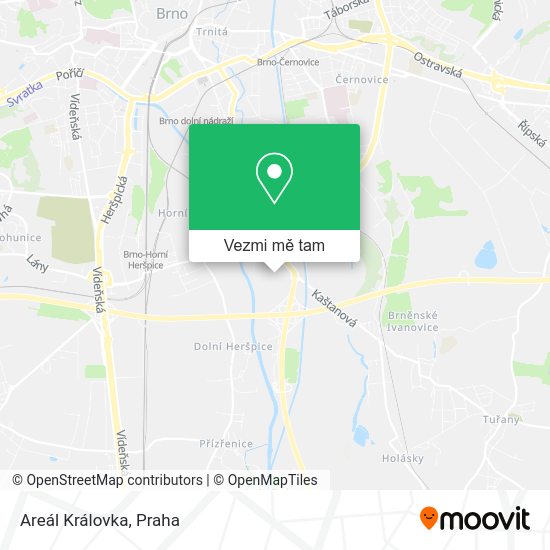 Areál Královka mapa