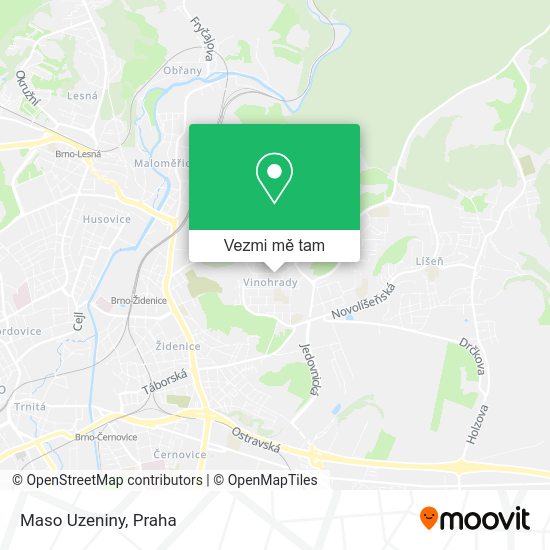 Maso Uzeniny mapa
