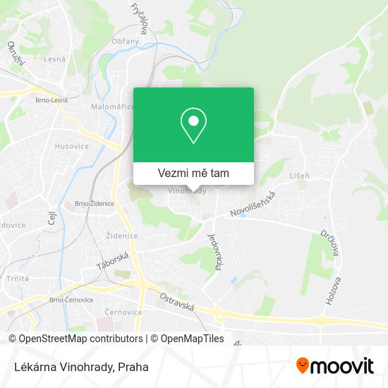 Lékárna Vinohrady mapa