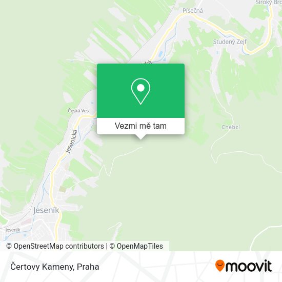 Čertovy Kameny mapa
