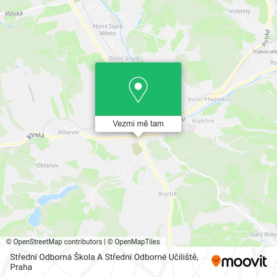 Střední Odborná Škola A Střední Odborné Učiliště mapa