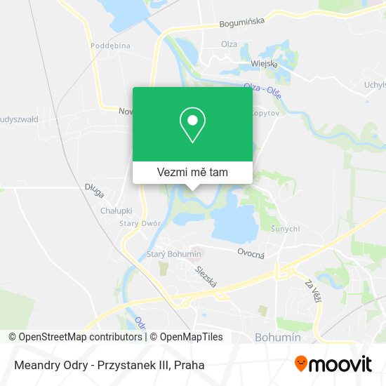 Meandry Odry - Przystanek III mapa