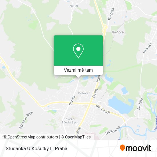 Studánka U Košutky II mapa