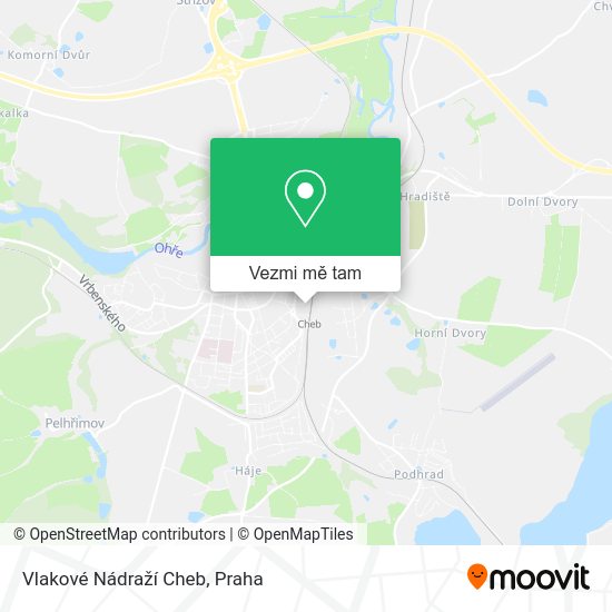 Vlakové Nádraží Cheb mapa