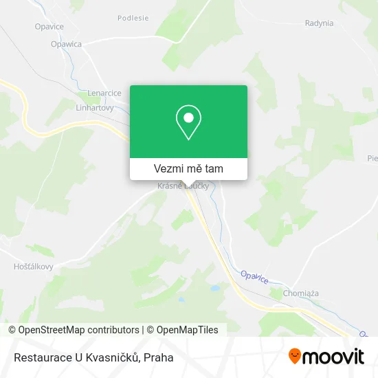 Restaurace U Kvasničků mapa