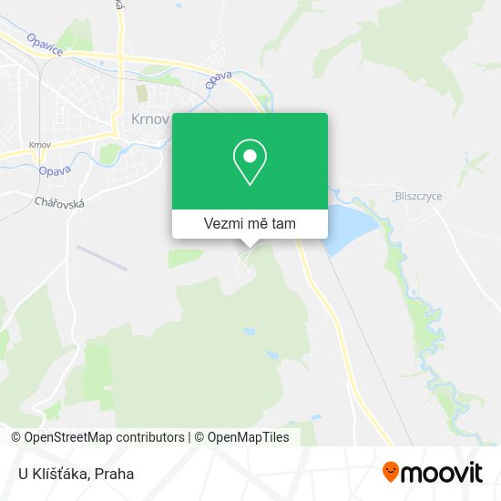 U Klíšťáka mapa