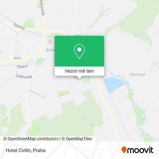 Hotel Cvilín mapa