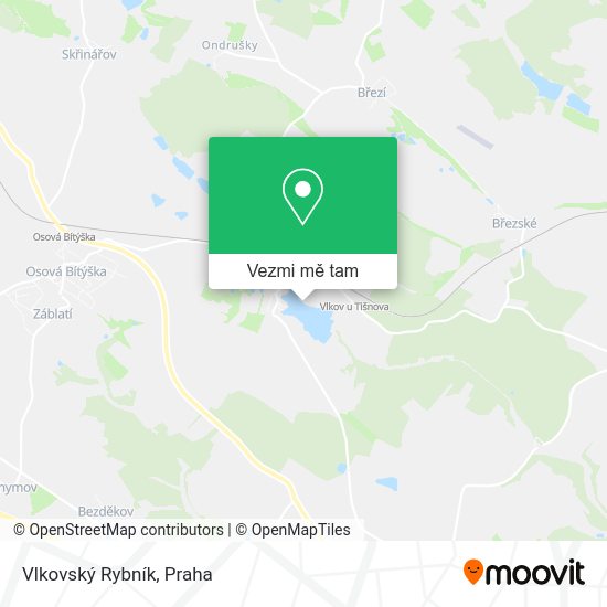 Vlkovský Rybník mapa