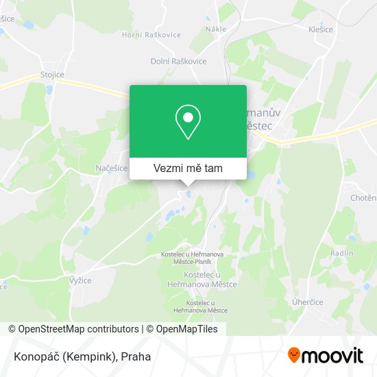 Konopáč (Kempink) mapa