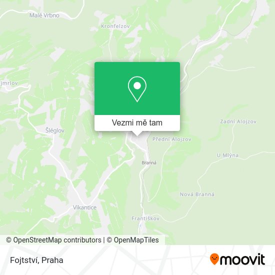 Fojtství mapa