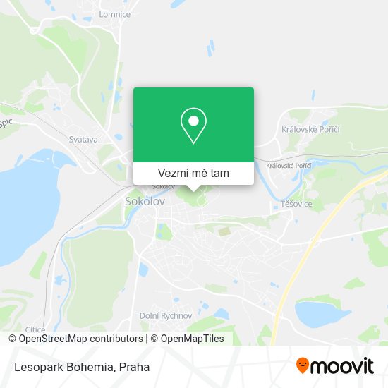 Lesopark Bohemia mapa