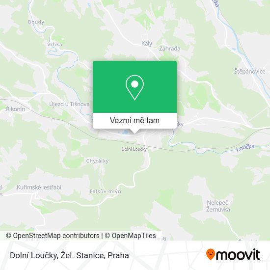 Dolní Loučky, Žel. Stanice mapa