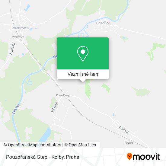 Pouzdřanská Step - Kolby mapa