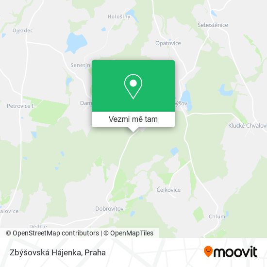 Zbýšovská Hájenka mapa