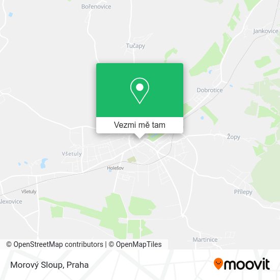 Morový Sloup mapa