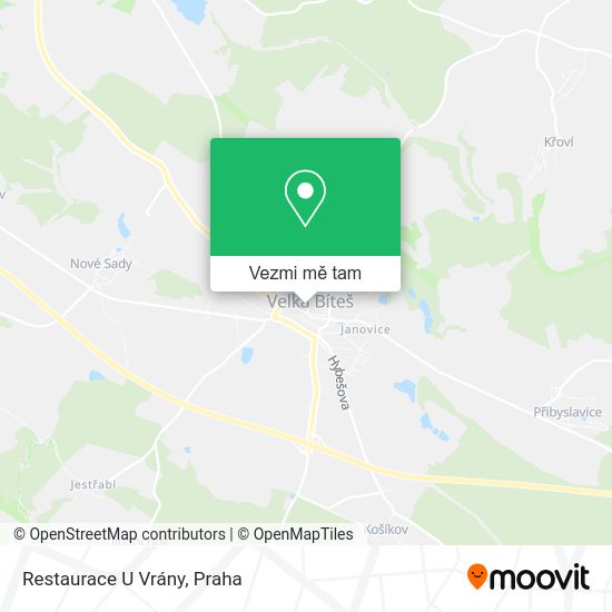 Restaurace U Vrány mapa