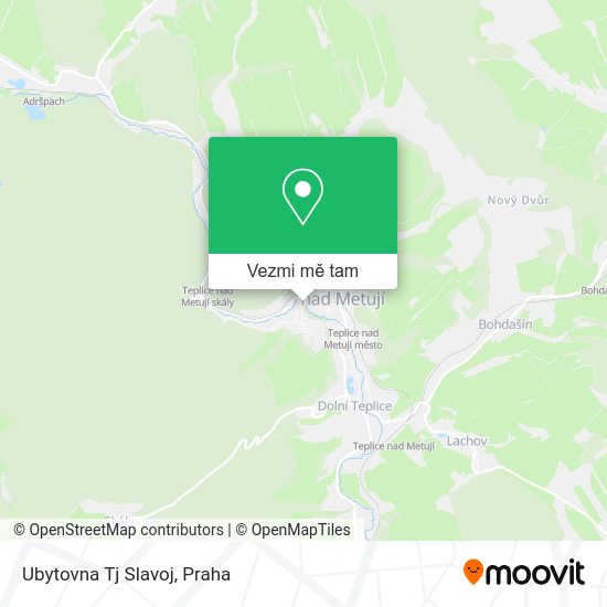 Ubytovna Tj Slavoj mapa