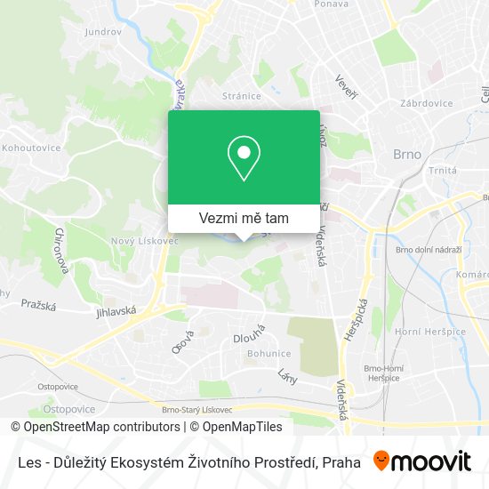 Les - Důležitý Ekosystém Životního Prostředí mapa