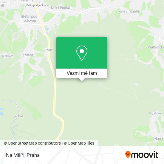 Na Milíři mapa
