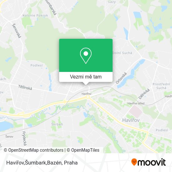 Havířov,Šumbark,Bazén mapa