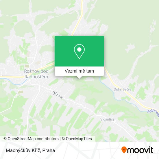 Machýčkův Kříž mapa