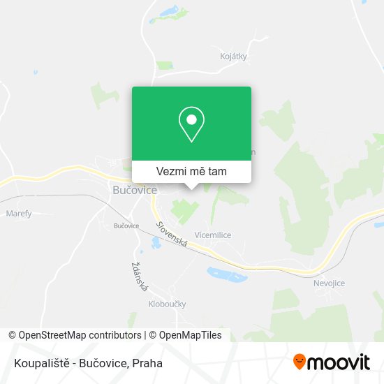 Koupaliště - Bučovice mapa