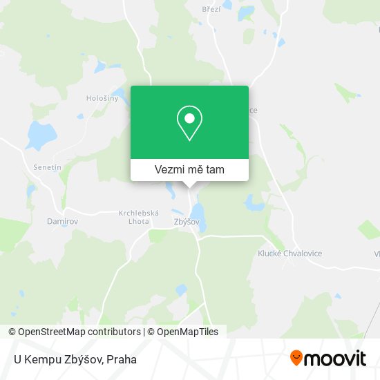 U Kempu Zbýšov mapa