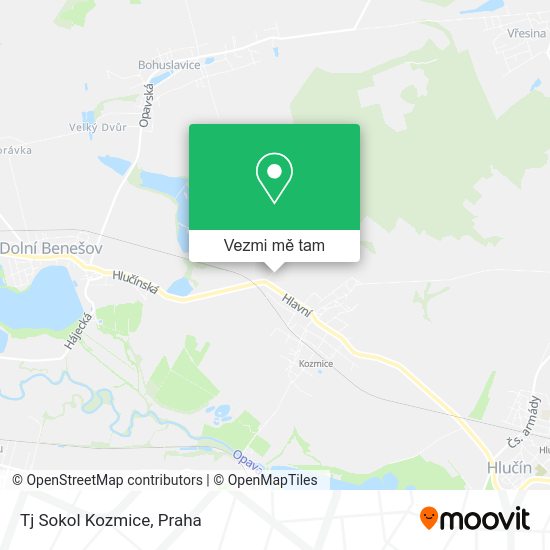 Tj Sokol Kozmice mapa