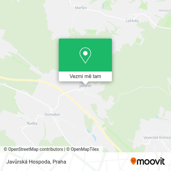 Javůrská Hospoda mapa