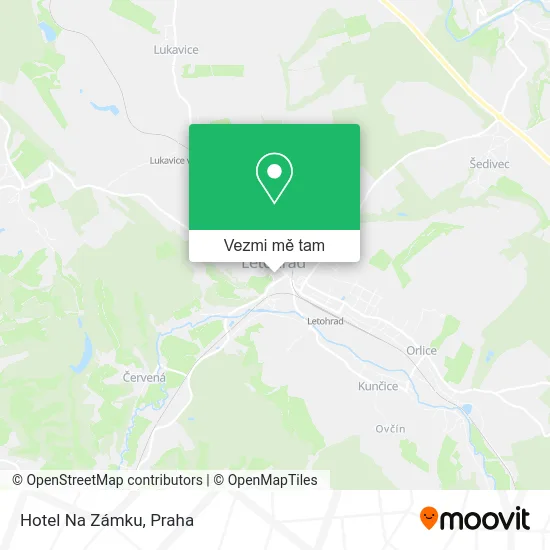 Hotel Na Zámku mapa