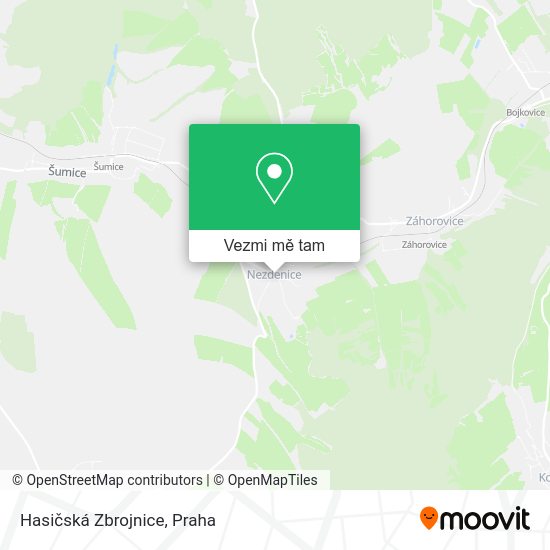 Hasičská Zbrojnice mapa