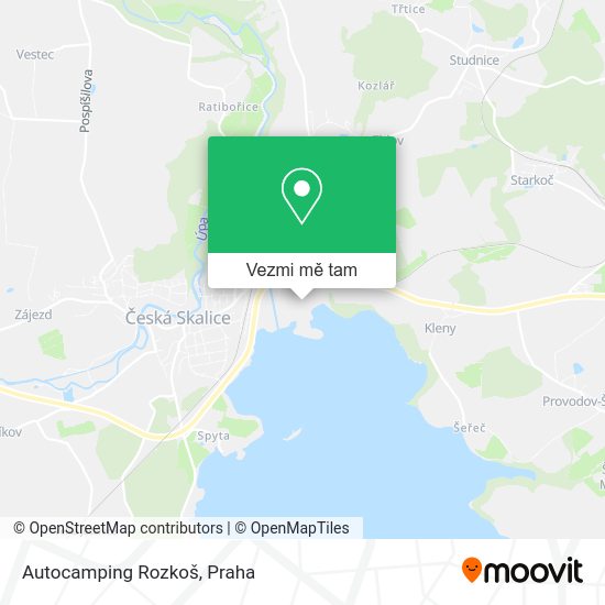 Autocamping Rozkoš mapa