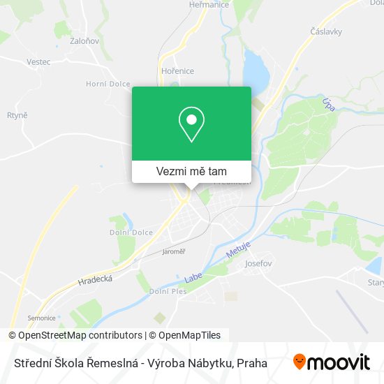Střední Škola Řemeslná - Výroba Nábytku mapa