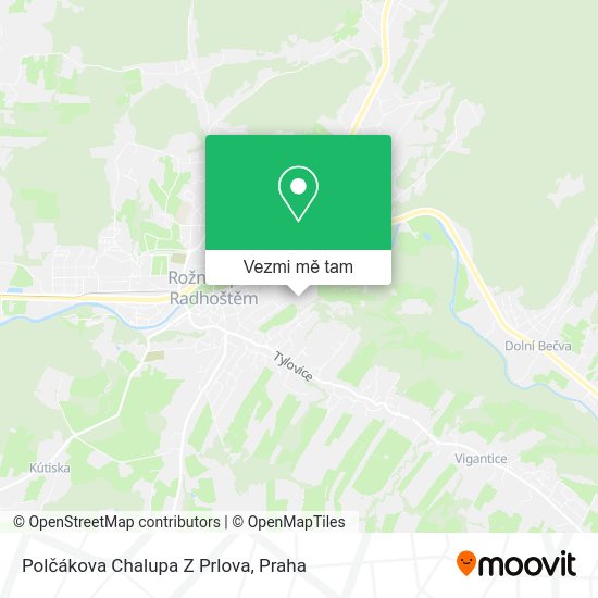 Polčákova Chalupa Z Prlova mapa