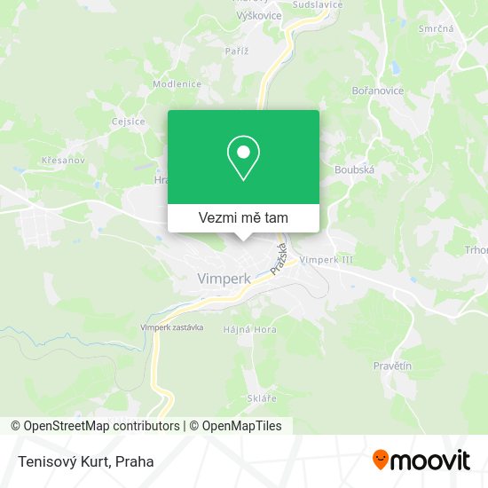 Tenisový Kurt mapa