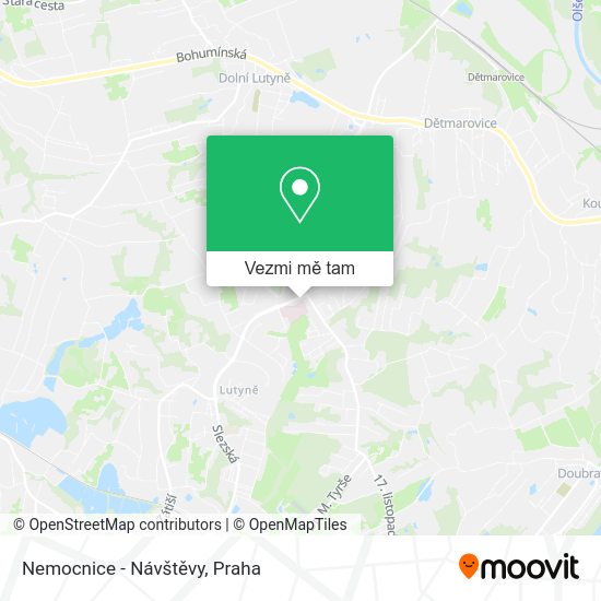 Nemocnice - Návštěvy mapa