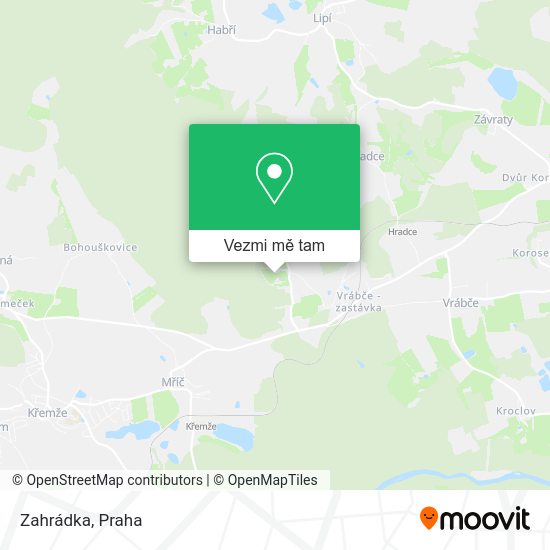 Zahrádka mapa