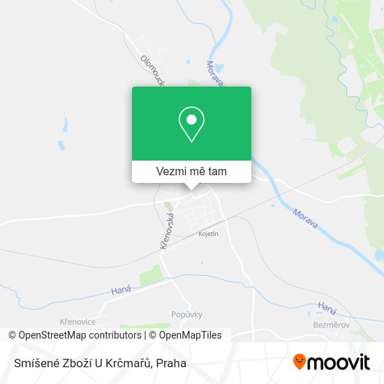 Smíšené Zboží U Krčmařů mapa