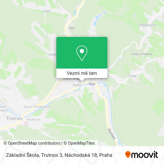 Základní Škola, Trutnov 3, Náchodská 18 mapa