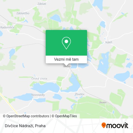 Dívčice Nádraží mapa