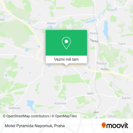 Motel Pyramida Nepomuk mapa