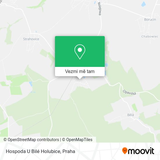 Hospoda U Bilé Holubice mapa