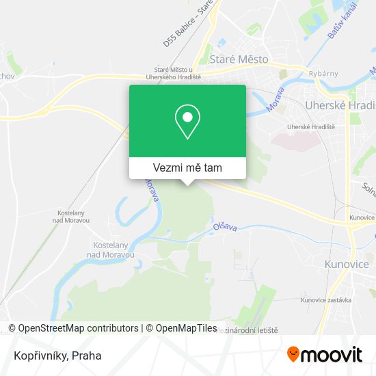 Kopřivníky mapa